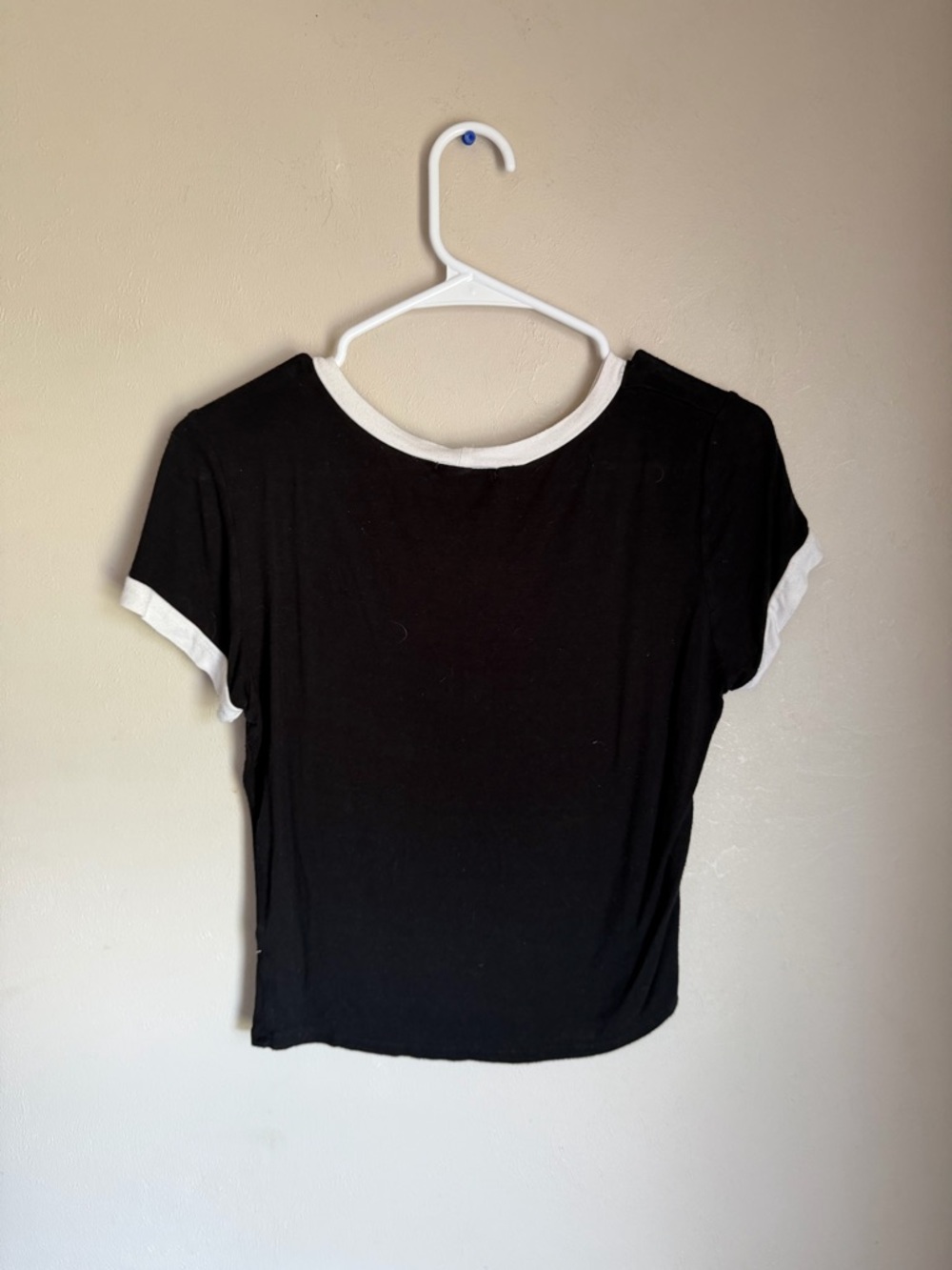 TeenBell Black Tee with White Trim - Short Sleeve
